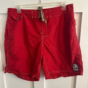 Howler Brothers red Men’s swim board trunks size 38